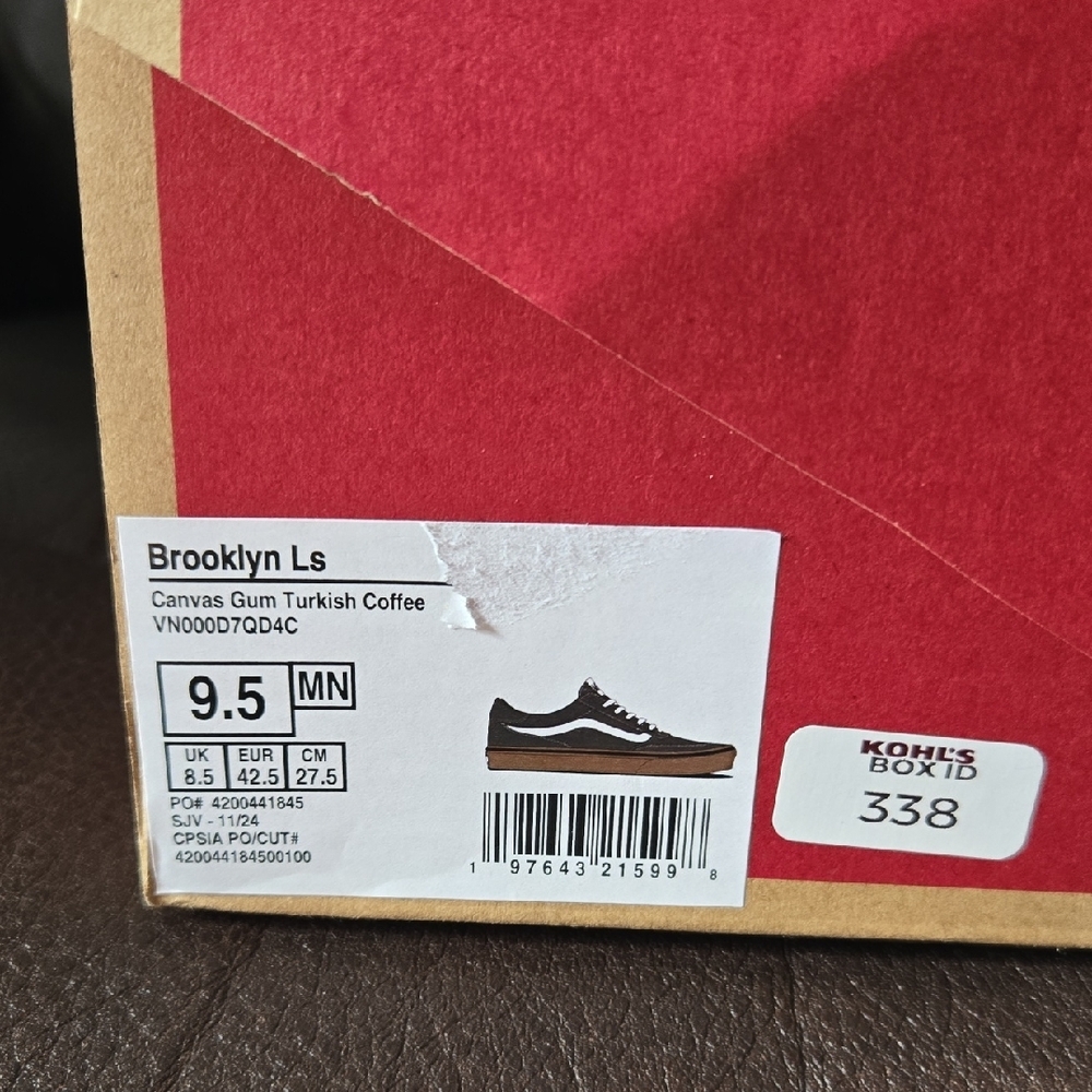 Vans Brown and White Skate Sneakers - Picture 8 of 9